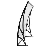 Instahut Window Door Awning Canopy 1mx2m Transparent Sheet Black Plastic Frame Home & Garden Kings Warehouse 