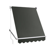 Instahut Window Fixed Pivot Arm Awning Outdoor Blinds Retractable Canopy1.5X2.1M Home & Garden Kings Warehouse 