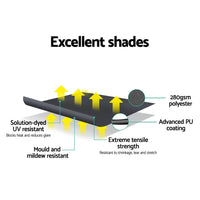 Instahut Window Fixed Pivot Arm Awning Outdoor Blinds Retractable Canopy1.8X2.1M Home & Garden Kings Warehouse 