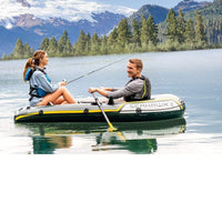 INTEX Seahawk 2 Person Inflatable Boat Fishing Boat Raft Set 68347NP Outdoor Kings Warehouse 