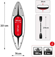 Intex Sports Challenger K2 Inflatable Kayak 2 Seat Floating Boat Oars River/Lake 68306NP Outdoor Kings Warehouse 