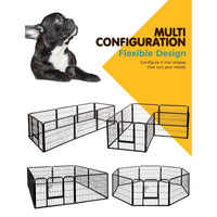 i.Pet 24" 8 Panel Dog Playpen Pet Exercise Cage Enclosure Fence Play Pen Pet Care Kings Warehouse 