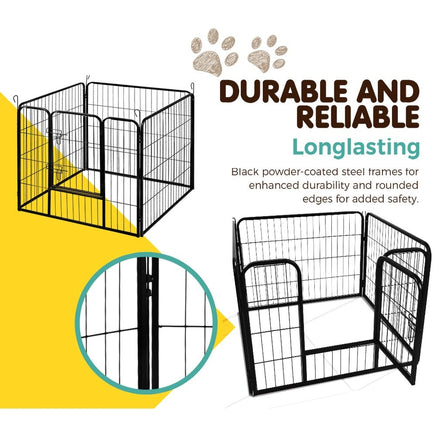 i.Pet 24" 8 Panel Dog Playpen Pet Exercise Cage Enclosure Fence Play Pen Pet Care Kings Warehouse 