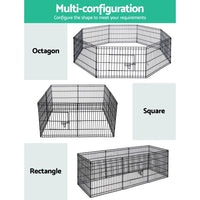 i.Pet 24" 8 Panel Dog Playpen Pet Fence Exercise Cage Enclosure Play Pen Pet Care Kings Warehouse 