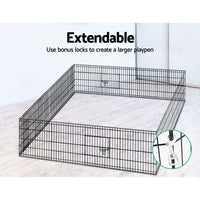 i.Pet 24" 8 Panel Dog Playpen Pet Fence Exercise Cage Enclosure Play Pen Pet Care Kings Warehouse 