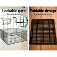 i.Pet 24" 8 Panel Dog Playpen Pet Fence Exercise Cage Enclosure Play Pen Pet Care Kings Warehouse 