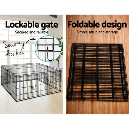 i.Pet 24" 8 Panel Dog Playpen Pet Fence Exercise Cage Enclosure Play Pen Pet Care Kings Warehouse 