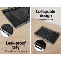 i.Pet 24" Dog Cage Crate Kennel 3 Doors Pet Care Kings Warehouse 