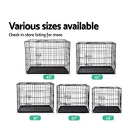 i.Pet 24" Dog Cage Crate Kennel 3 Doors Pet Care Kings Warehouse 