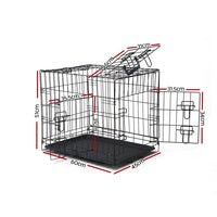 i.Pet 24" Dog Cage Crate Kennel 3 Doors Pet Care Kings Warehouse 