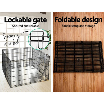 i.Pet 30" 8 Panel Dog Playpen Pet Fence Exercise Cage Enclosure Play Pen Pet Care Kings Warehouse 
