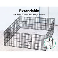 i.Pet 30" 8 Panel Dog Playpen Pet Fence Exercise Cage Enclosure Play Pen Pet Care Kings Warehouse 