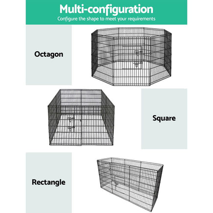 i.Pet 36" 8 Panel Dog Playpen Pet Fence Exercise Cage Enclosure Play Pen Pet Care Kings Warehouse 
