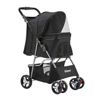 i.Pet 4 Wheel Pet Stroller - Black Baby & Kids Kings Warehouse 
