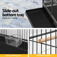 i.Pet Bird Cage 138cm Large Aviary Pet Care Kings Warehouse 