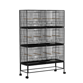 i.Pet Bird Cage Large Aviary Cages Galvanised Parrot Stand Alone Wheels 175cm Kings Warehouse 