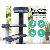i.Pet Cat Tree 100cm Scratching Post Scratcher Tower Wood Condo House Trees Bed Pet Care Kings Warehouse 