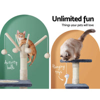 i.Pet Cat Tree 110cm Tower Scratching Post Scratcher Wood Condo House Bed Toys Pet Care Kings Warehouse 