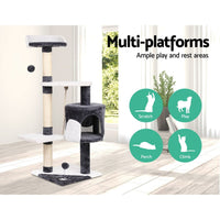 i.Pet Cat Tree 112cm Tower Scratching Post Scratcher Wood Condo House Furniture Pet Care Kings Warehouse 