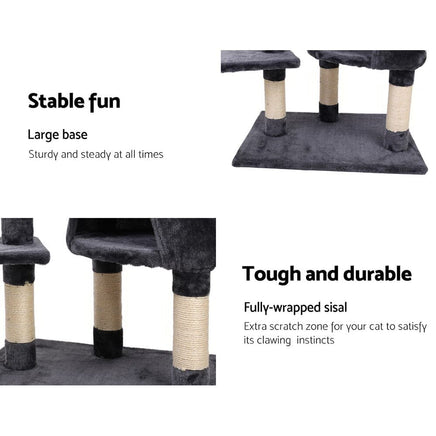 i.Pet Cat Tree 120cm Tower Scratching Post Scratcher Wood Condo House Bed Toys Pet Care Kings Warehouse 