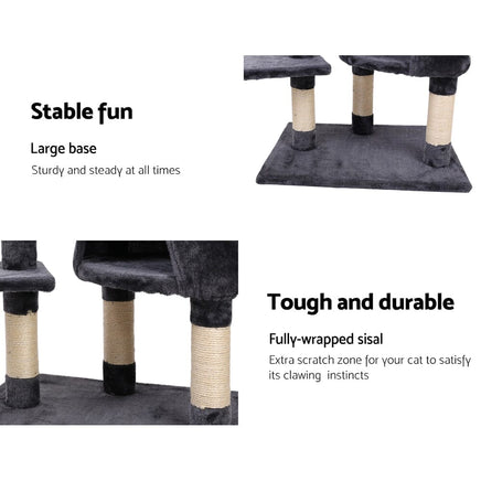i.Pet Cat Tree 120cm Tower Scratching Post Scratcher Wood Condo House Bed Toys Pet Care Kings Warehouse 