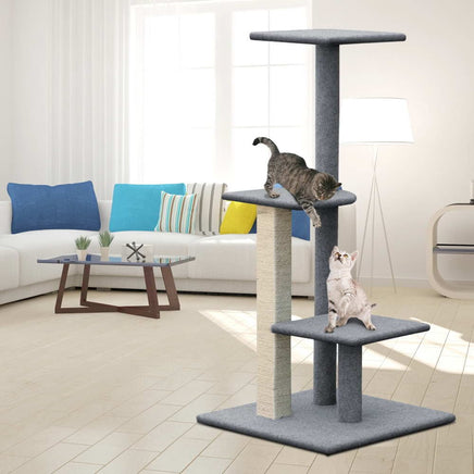 i.Pet Cat Tree 124cm Scratching Post Tower Scratcher Trees Wood Condo Board Pet Care Kings Warehouse 