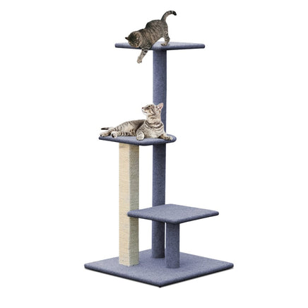 i.Pet Cat Tree 124cm Scratching Post Tower Scratcher Trees Wood Condo Board Pet Care Kings Warehouse 