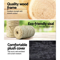 i.Pet Cat Tree 140cm Tower Scratching Post Scratcher Trees Toys Condo Bed Grey Pet Care Kings Warehouse 