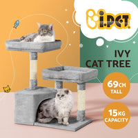 i.Pet Cat Tree 69cm Scratching Post Tower Scratcher Wood Condo House Bed Trees Pet Care Kings Warehouse 