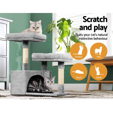 i.Pet Cat Tree 69cm Scratching Post Tower Scratcher Wood Condo House Bed Trees Pet Care Kings Warehouse 