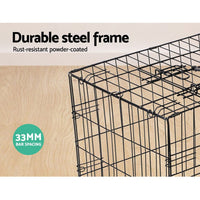 i.Pet Dog Cage 36inch Pet Cage - Black Passionate for Pets Kings Warehouse 