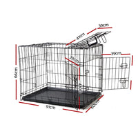 i.Pet Dog Cage 36inch Pet Cage - Black Passionate for Pets Kings Warehouse 