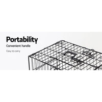 i.Pet Dog Cage 36inch Pet Cage - Black Passionate for Pets Kings Warehouse 