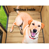 i.Pet Dog Kennel Extra Large Wooden Outdoor Indoor Puppy Pet House Cabin Crate Weatherproof Pet Care Kings Warehouse 