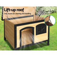 i.Pet Dog Kennel Extra Large Wooden Outdoor Indoor Puppy Pet House Cabin Crate Weatherproof Pet Care Kings Warehouse 