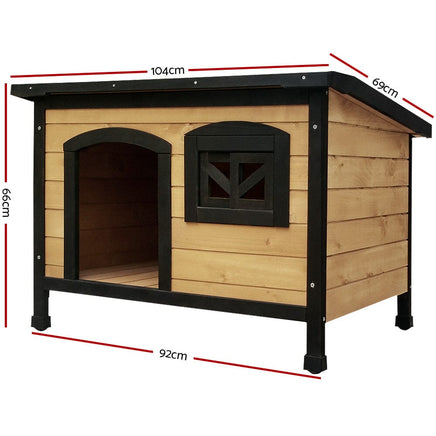 i.Pet Dog Kennel Extra Large Wooden Outdoor Indoor Puppy Pet House Cabin Crate Weatherproof Pet Care Kings Warehouse 