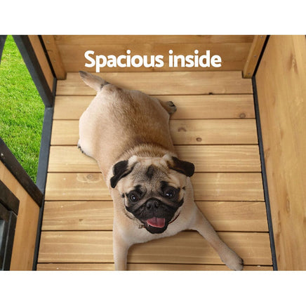 i.Pet Dog Kennel Extra Large Wooden Outdoor Indoor Puppy Pet House Cabin Crate Weatherproof Pet Care Kings Warehouse 