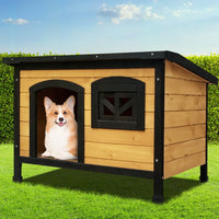 i.Pet Dog Kennel Extra Large Wooden Outdoor Indoor Puppy Pet House Cabin Crate Weatherproof Pet Care Kings Warehouse 