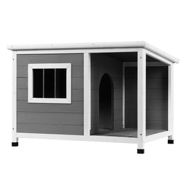 i.Pet Dog Kennel House Large Wooden Outdoor Pet Kennels Indoor Puppy Cabin Log CLICK FRENZY: Pet Supplies Kings Warehouse 