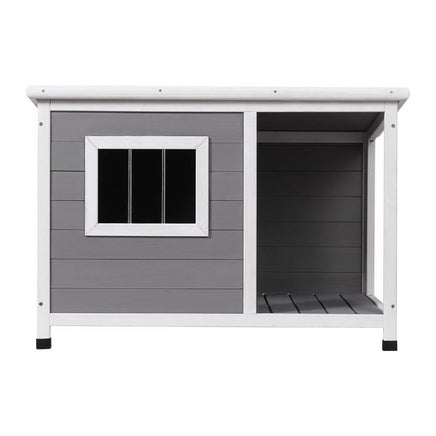 i.Pet Dog Kennel House Large Wooden Outdoor Pet Kennels Indoor Puppy Cabin Log CLICK FRENZY: Pet Supplies Kings Warehouse 