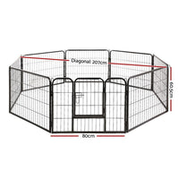 i.Pet Dog Playpen Pet Playpen 8 Panel Puppy Exercise Cage Enclosure Fence 80x60cm BestSellers Kings Warehouse 