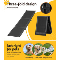 i.Pet Dog Ramp Pet Stairs Steps Car Travel SUV Ladder Foldable Portable Adjustable Pet Care Kings Warehouse 