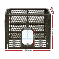 i.Pet Pet Dog Playpen Enclosure 4 Panel Fence Puppy Cage Plastic Play Pen Fold Passionate for Pets Kings Warehouse 