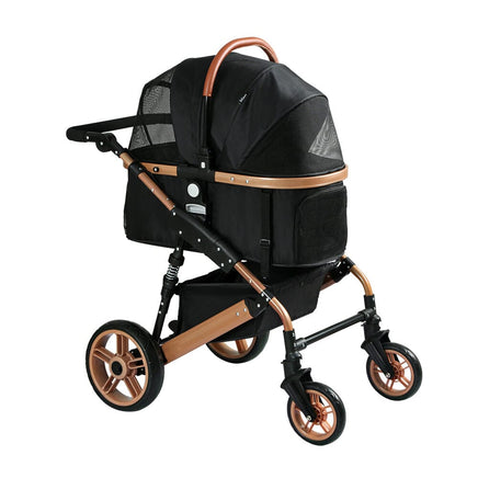 i.Pet Pet Dog Stroller Pram Large Cat Carrier Travel Pushchair Foldable 4 Wheels Passionate for Pets Kings Warehouse 