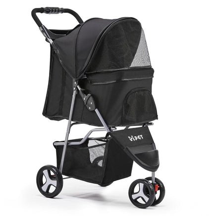 i.Pet Pet Stroller Dog Pram Cat Carrier Large Travel Pushchair Foldable 3 Wheels Pet Care Kings Warehouse 