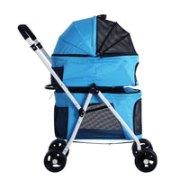 i.Pet Pet Stroller Dog Pram Large Cat Carrier Travel Foldable 4 Wheels Double Pet Care Kings Warehouse 
