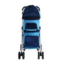 i.Pet Pet Stroller Dog Pram Large Cat Carrier Travel Foldable 4 Wheels Double Pet Care Kings Warehouse 