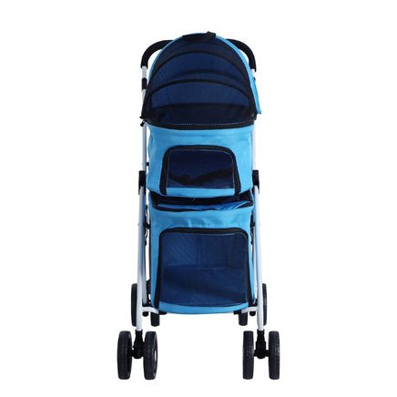 i.Pet Pet Stroller Dog Pram Large Cat Carrier Travel Foldable 4 Wheels Double Pet Care Kings Warehouse 