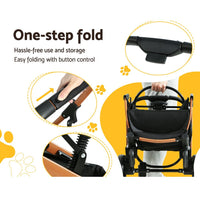 i.Pet Pet Stroller Dog Pram Large Cat Carrier Travel Foldable 4 Wheels Pushchair Double Pet Care Kings Warehouse 