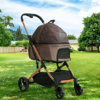 i.Pet Pet Stroller Dog Pram Large Cat Carrier Travel Foldable 4 Wheels Pushchair Double Pet Care Kings Warehouse 